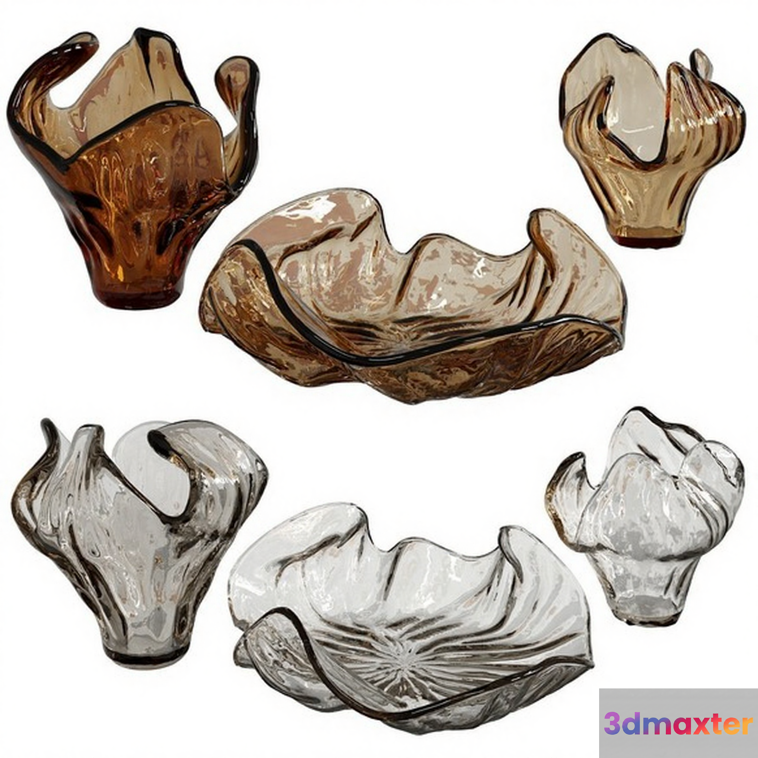 Glass Bowls 3D Model - 4498 - CORONA Render
