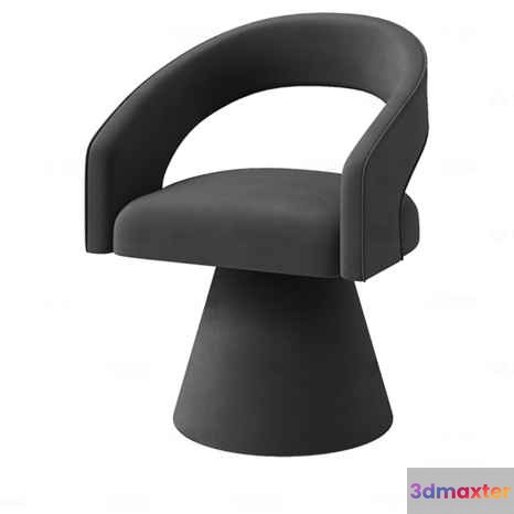 Black Modern Chair 3D Model - 13180 - CORONA Render