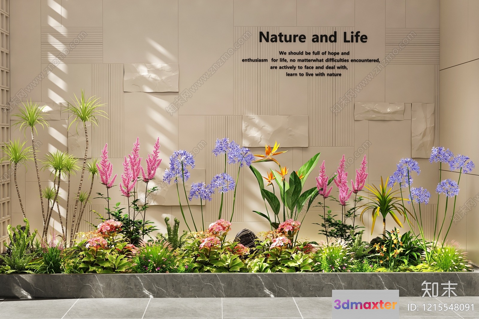 Modern Indoor Garden 3D Model - 10643 - VRAY Render