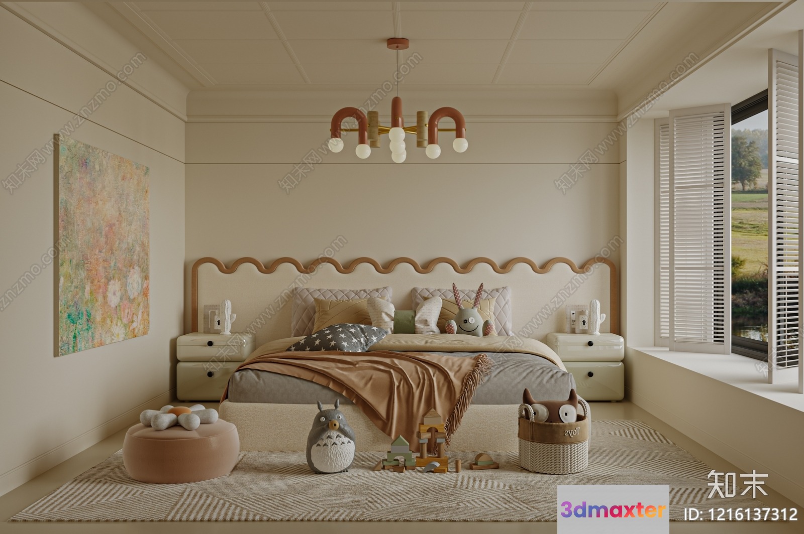Modern Bedroom Design 3D Model - 13773 - VRAY Render