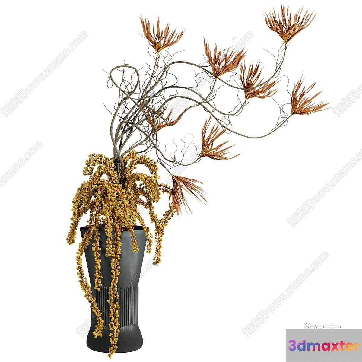 A Decorative Plant In A Vase 3D Model - 464 - VRAY Render