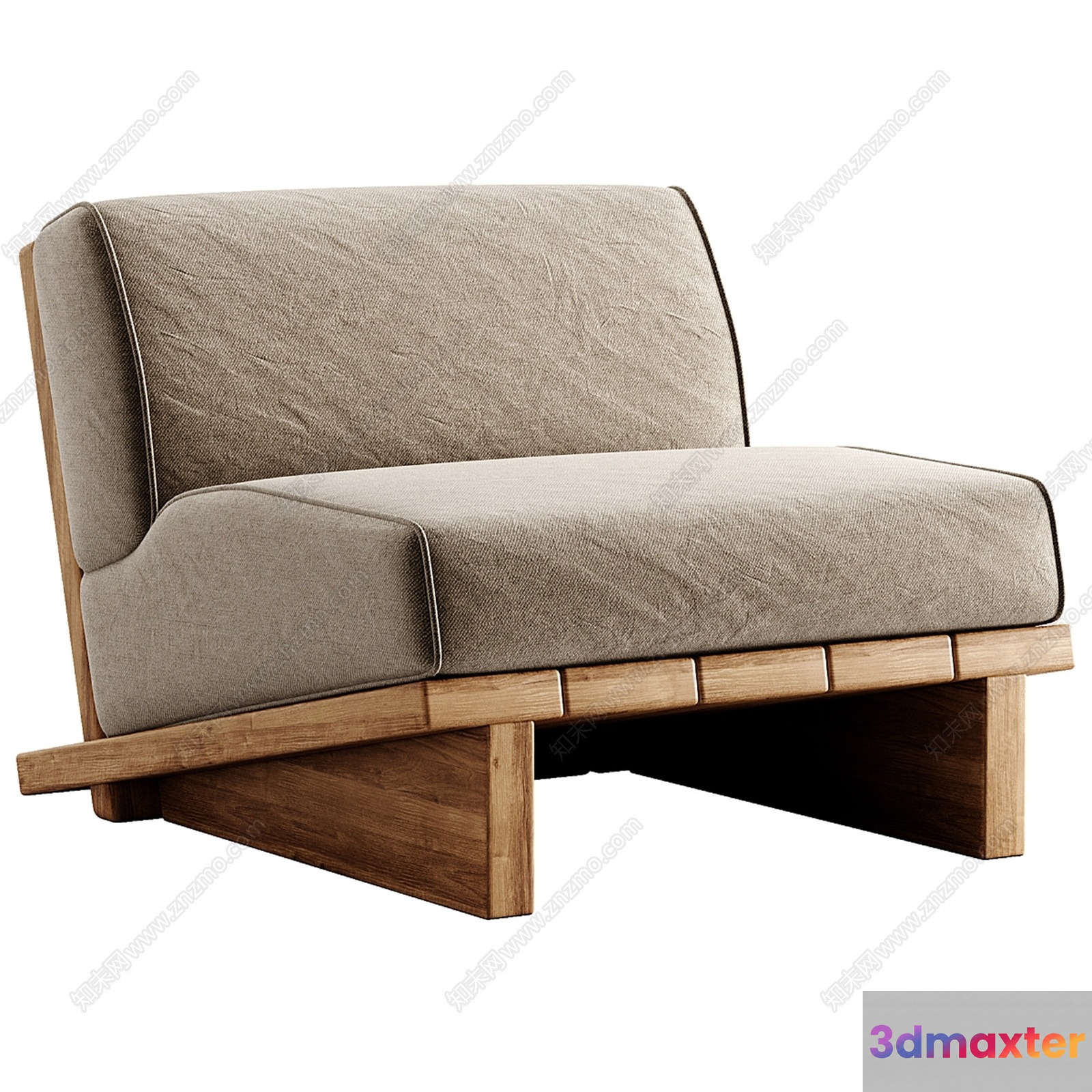 Modern Light-Colored Furniture 3D Model - 4291 - VRAY Render