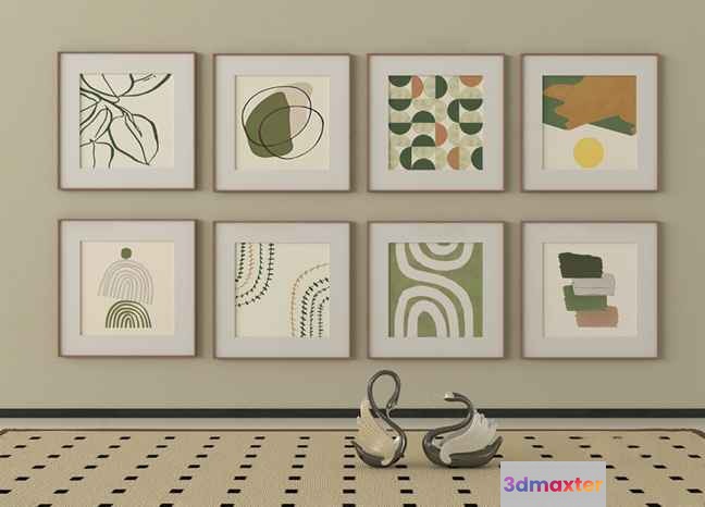 Abstract Art Collection 3D Model - 5080 - VRAY Render