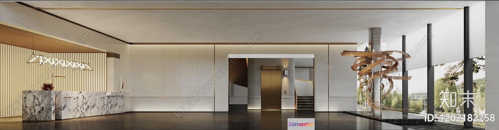 Modern Interior Design 3D Model - 9858 - VRAY Render