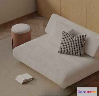 Modern Beige Sofa 3D Model - 14909 - VRAY Render