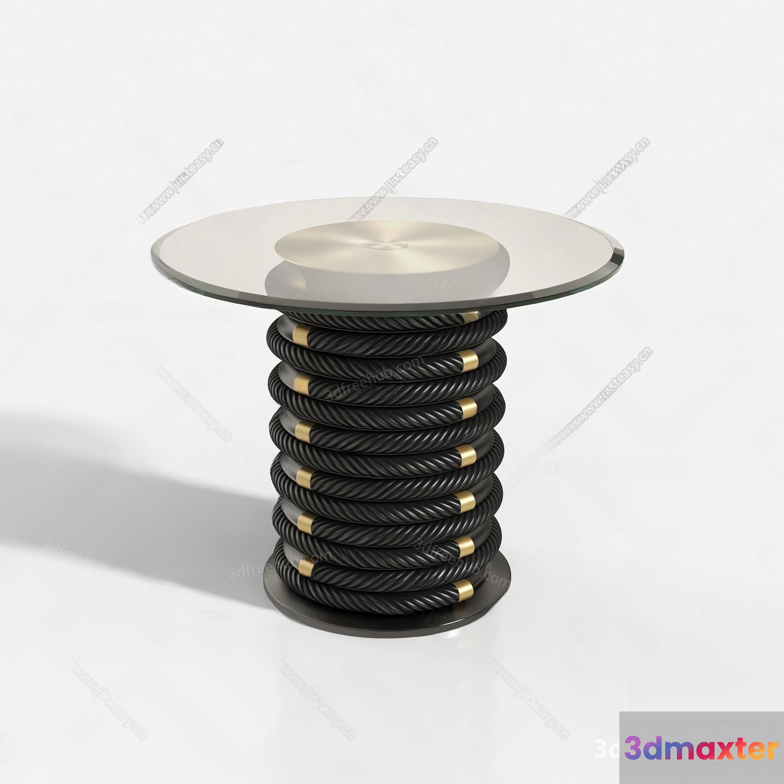 A Black And Gold Table 3D Model - 18936 - VRAY Render
