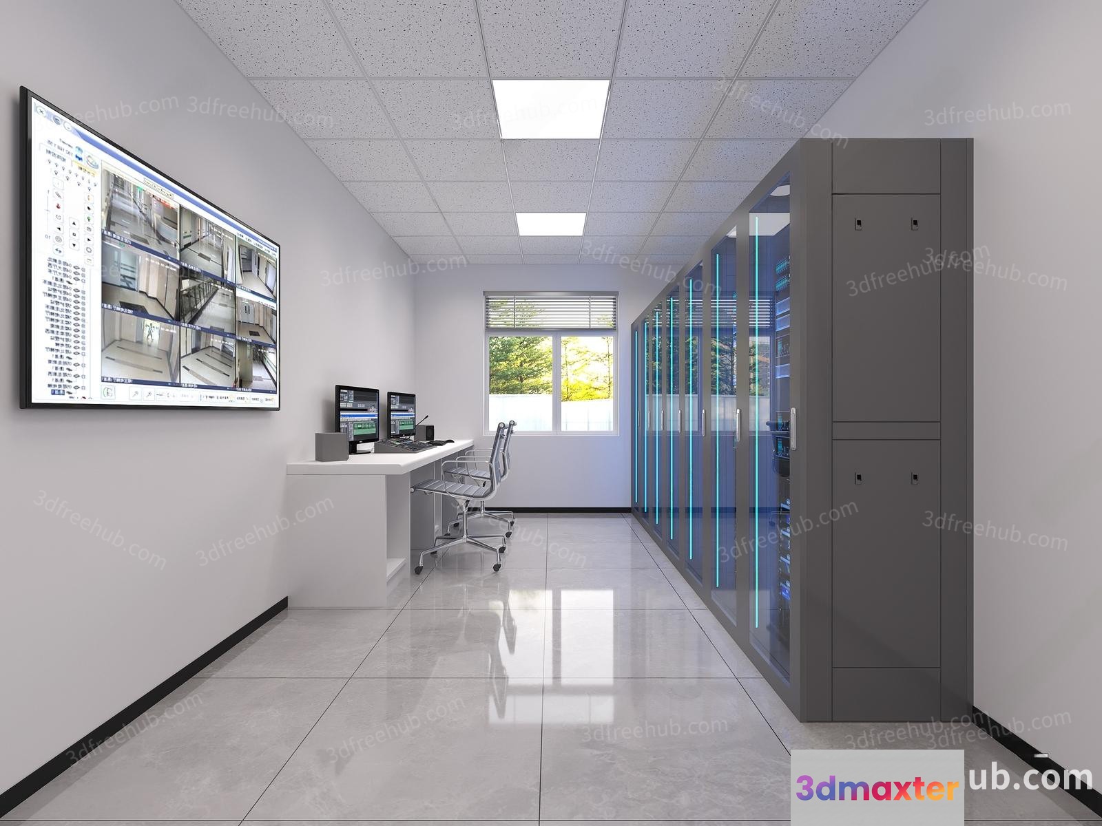 Modern Office Room 3D Model - 19652 - VRAY Render