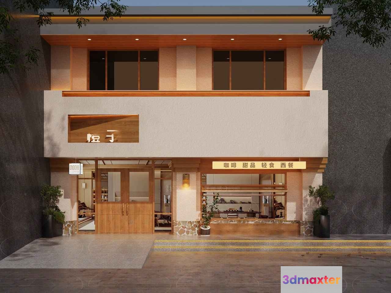 A Modern Storefront 3D Model - 6363 - VRAY Render