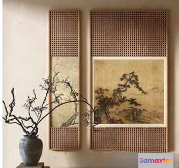 Abstract Wall Art 3D Model - 9379 - VRAY Render