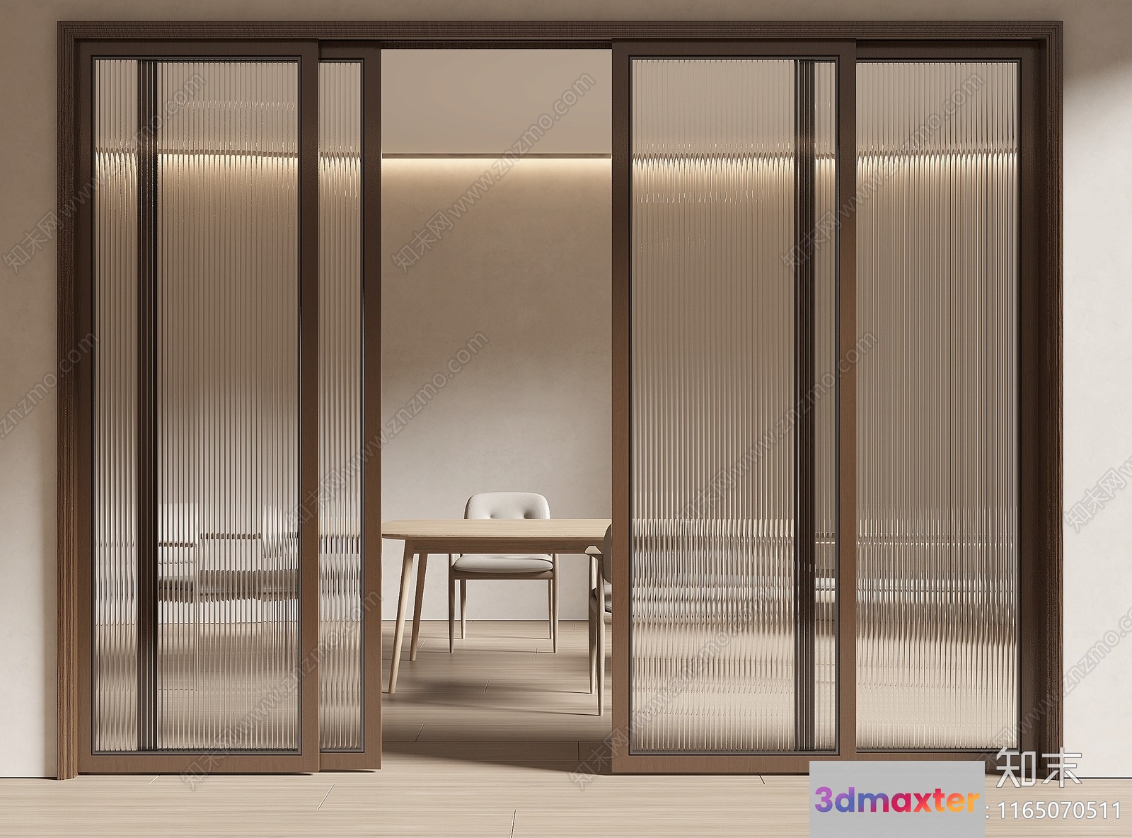 Modern Sliding Door 3D Model - 4908 - VRAY Render