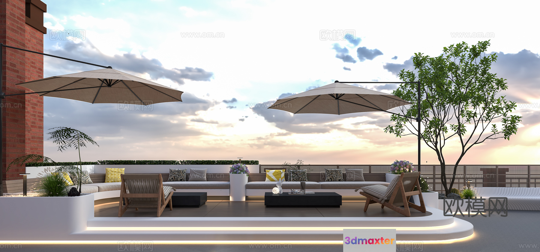 Modern Outdoor Furniture 3D Model - 10105 - VRAY Render