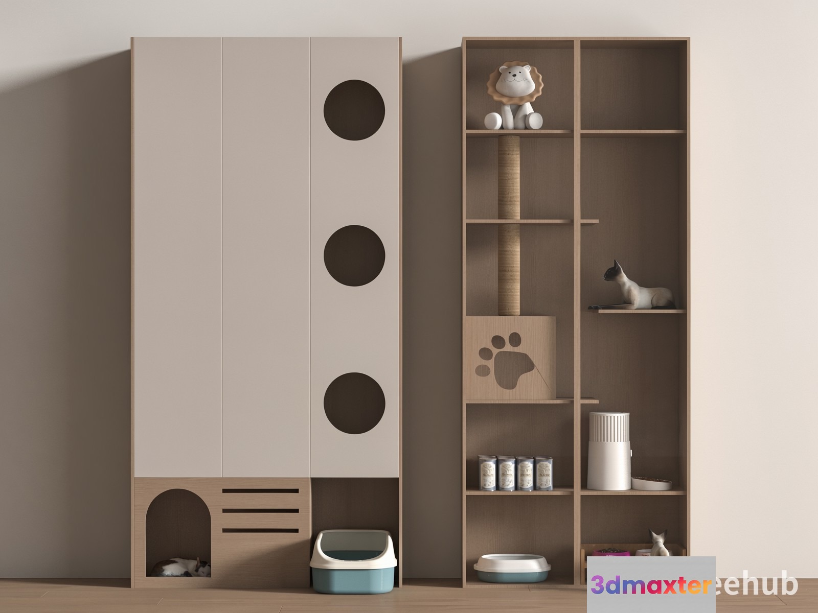 Modern Cat Furniture 3D Model - 23342 - VRAY Render