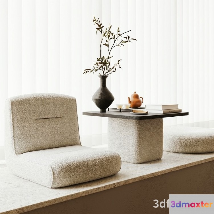 Minimalist Living Room 3D Model - 20860 - VRAY Render