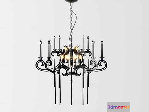 Gold Light Fixture 3D Model - 9939 - CORONA Render