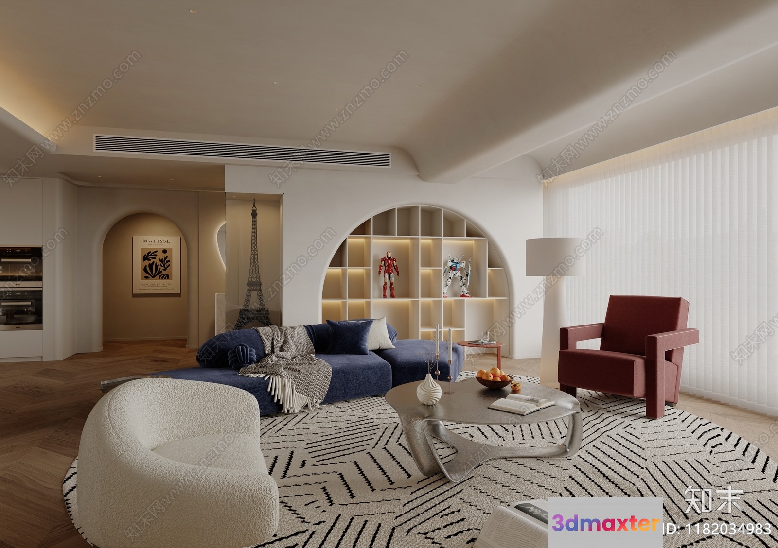 Modern Living Room 3D Model - 16866 - CORONA Render