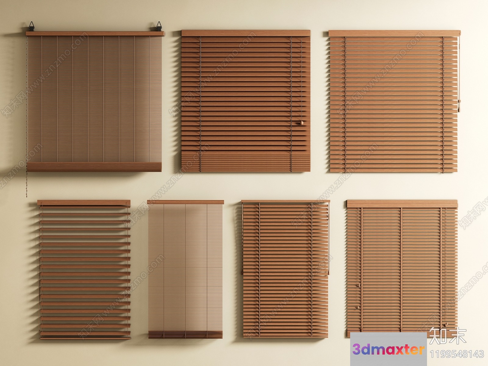 A Collection Of Blinds 3D Model - 23098 - VRAY Render