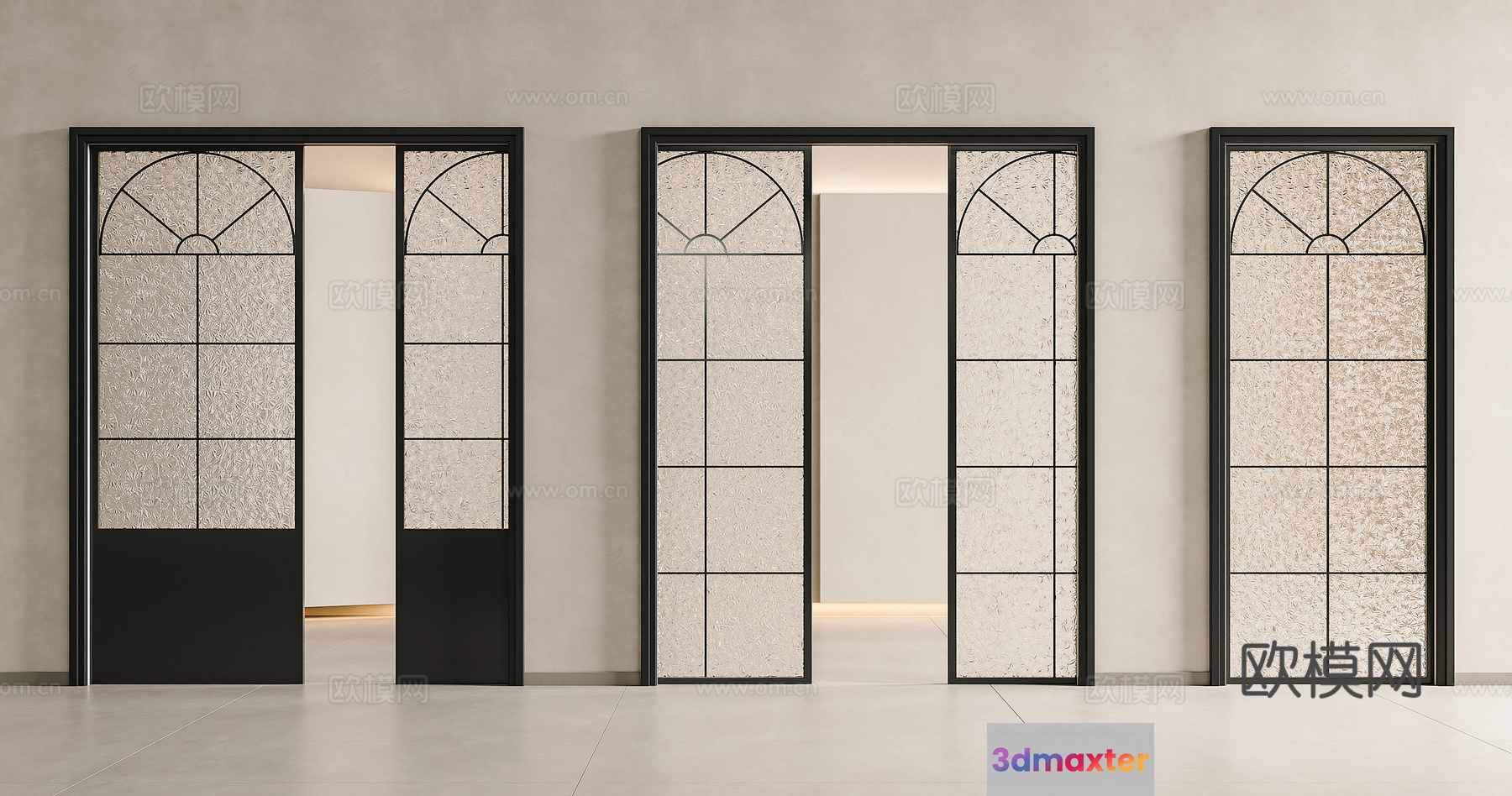 Modern Sliding Doors 3D Model - 21335 - CORONA Render
