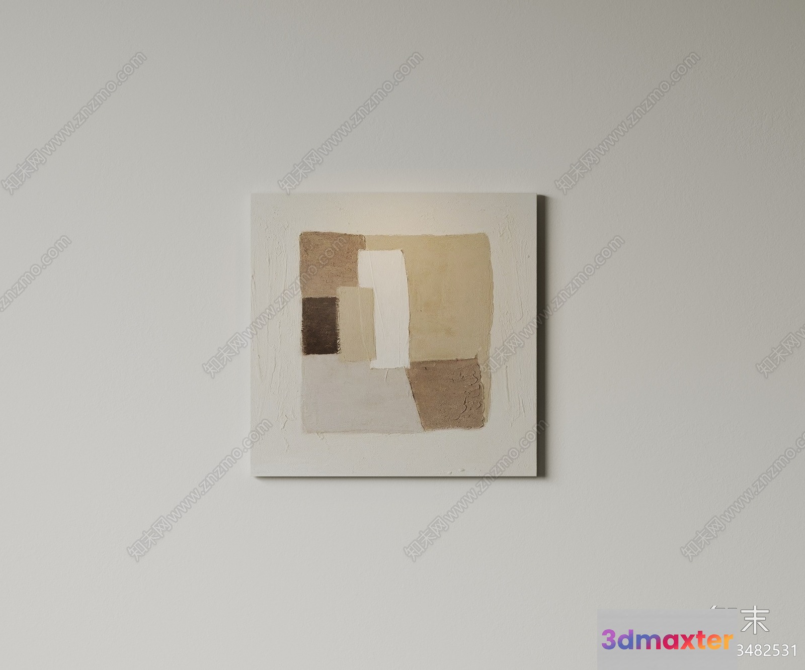 Abstract Art Piece 3D Model - 7096 - VRAY Render