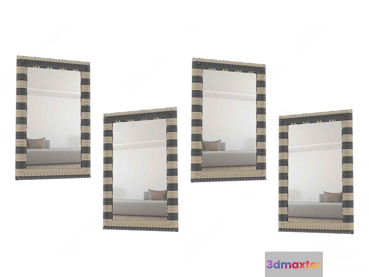 A Set Of Mirrors 3D Model - 9060 - VRAY Render