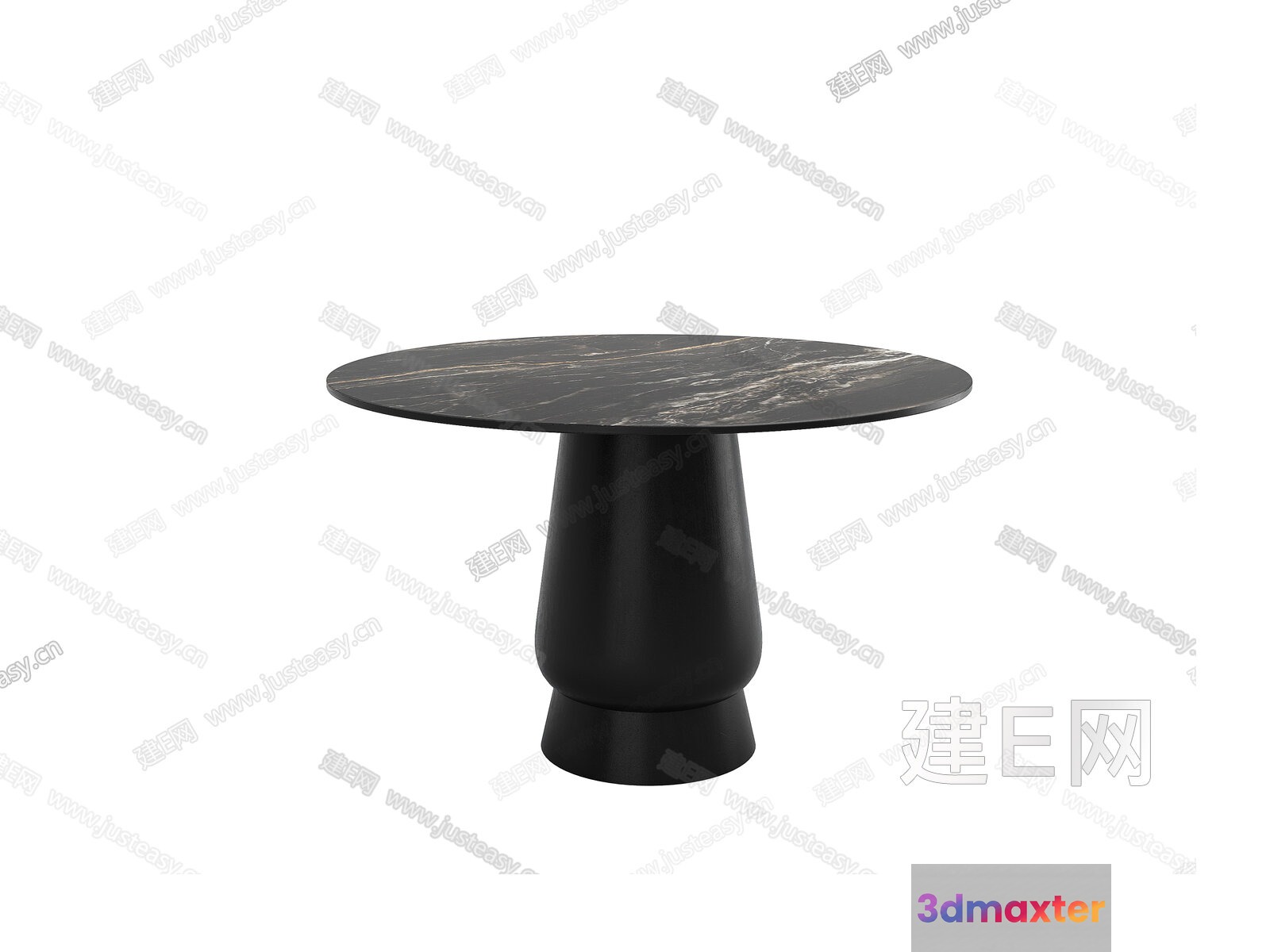 A Table With A Round Top And A Cylindrical Base 3D Model - 1169 - VRAY Render