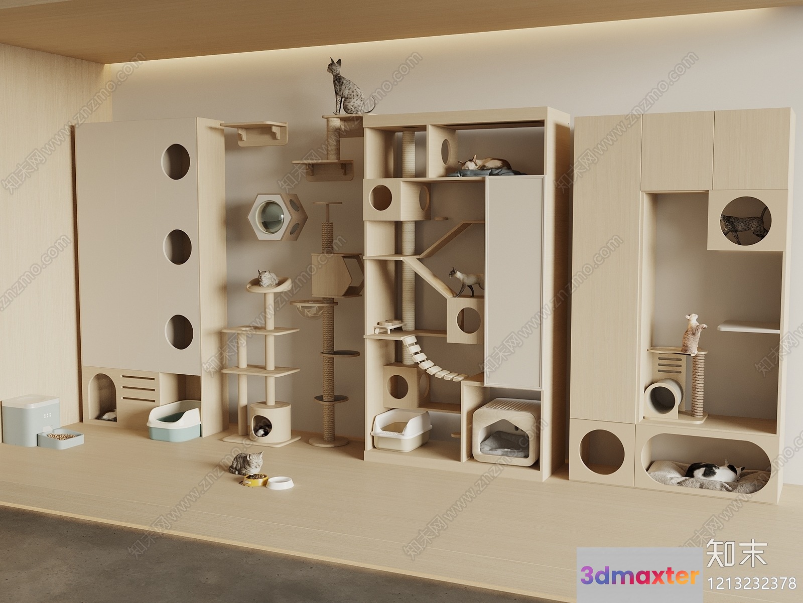 A Cat Condo 3D Model - 19852 - VRAY Render