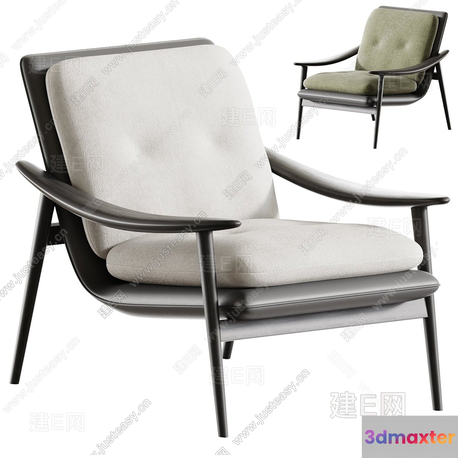 Modern Wooden Chair 3D Model - 6458 - VRAY Render
