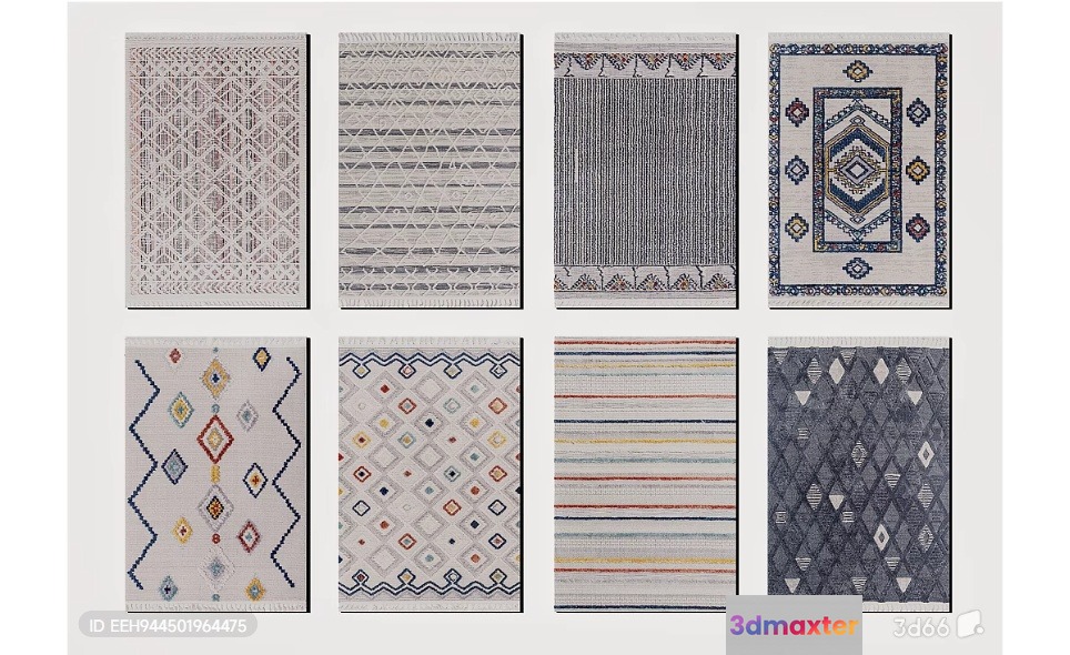 Examples Of Correct Answers: Modern Rugs 3D Model - 17841 - VRAY Render