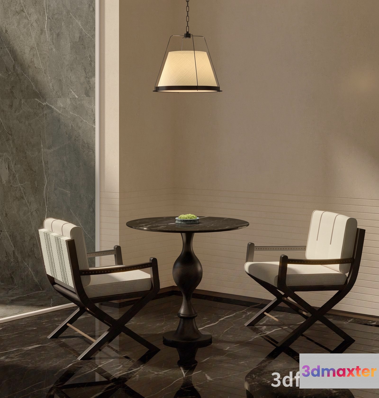 Modern Dining Area 3D Model - 19317 - VRAY Render