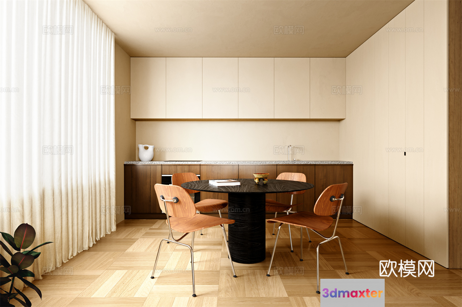 Modern Dining Room 3D Model - 5407 - VRAY Render