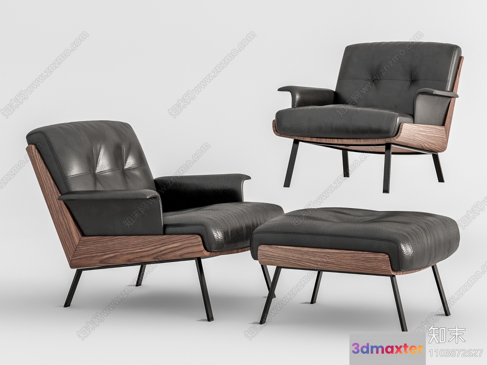 Modern Lounge Chair 3D Model - 343 - VRAY Render