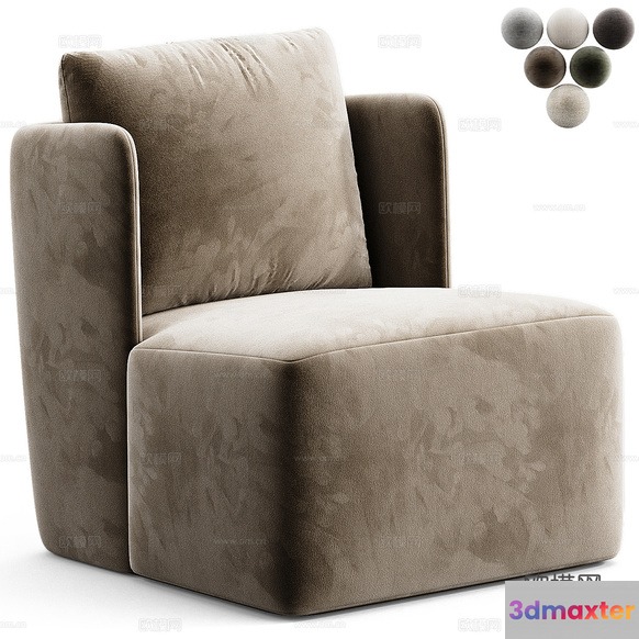 Modern Beige Chair 3D Model - 14230 - CORONA Render