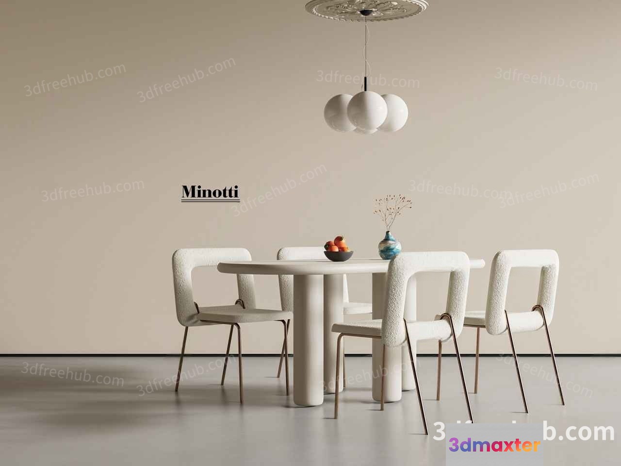 Modern Dining Room 3D Model - 21170 - VRAY Render