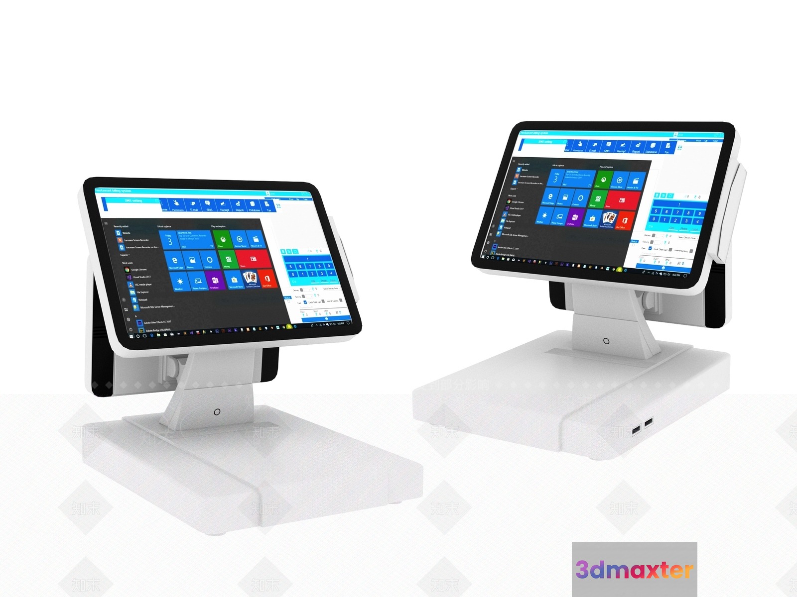 Modern Computer Monitors 3D Model - 6523 - VRAY Render