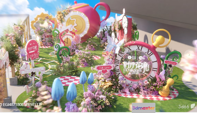 Decorative Wonderland Scene 3D Model - 6051 - VRAY Render