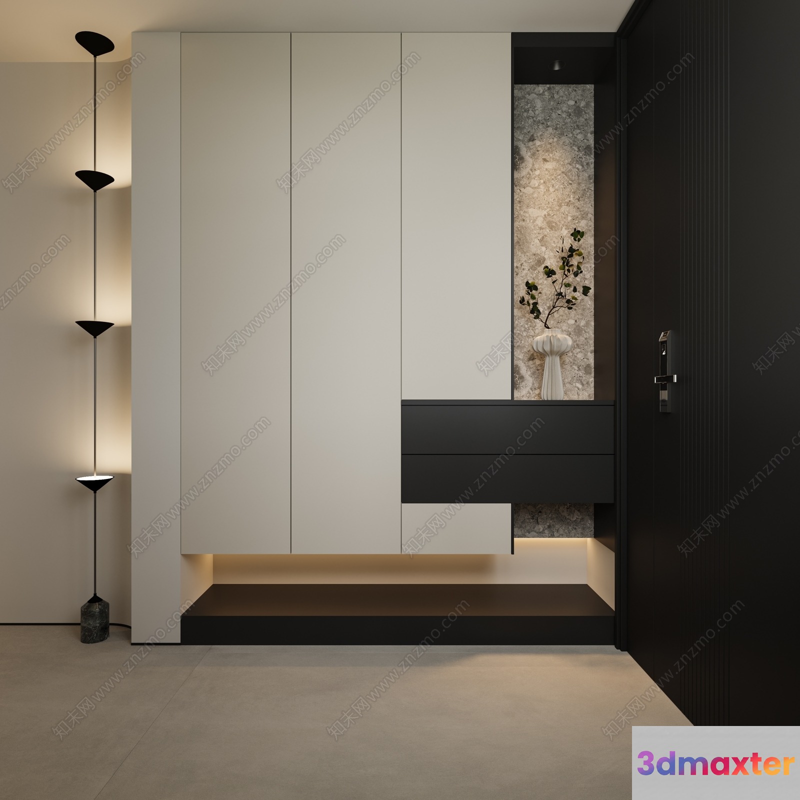 Modern Minimalist Decor 3D Model - 1791 - VRAY Render