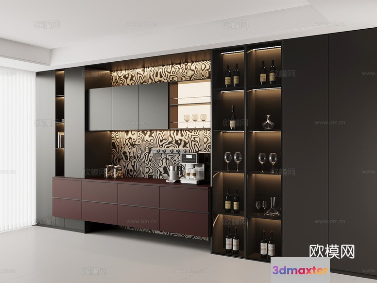 Modern Kitchen 3D Model - 3134 - VRAY Render