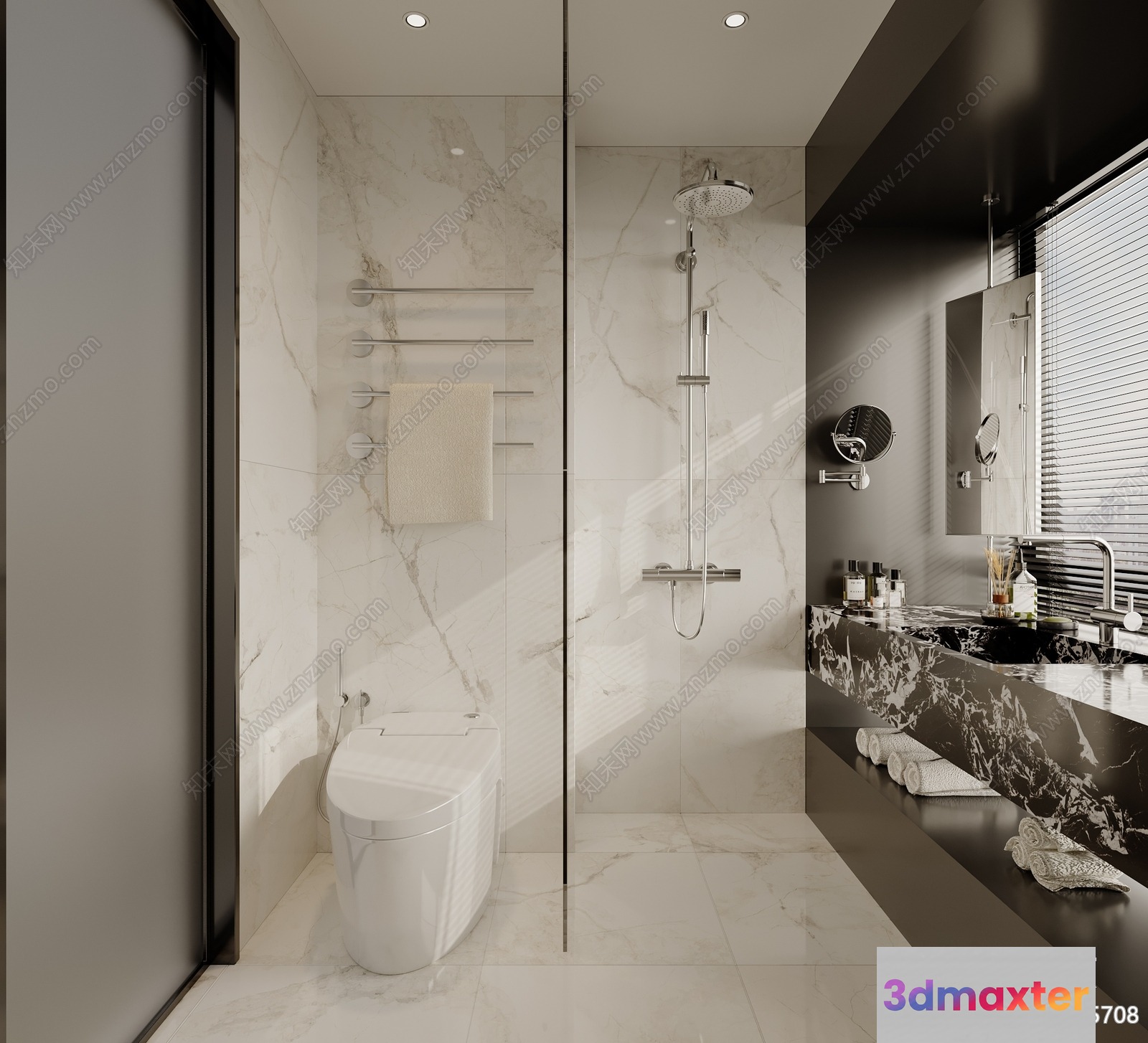 Modern Bathroom 3D Model - 1122 - CORONA Render