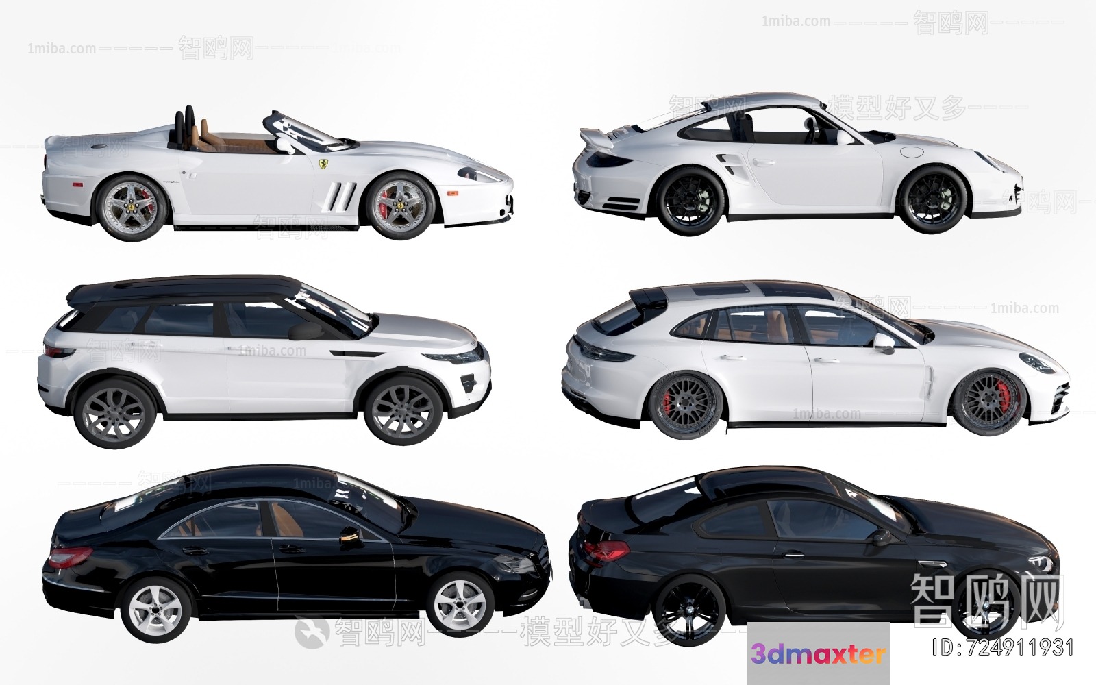 A Collection Of Cars 3D Model - 20800 - VRAY Render