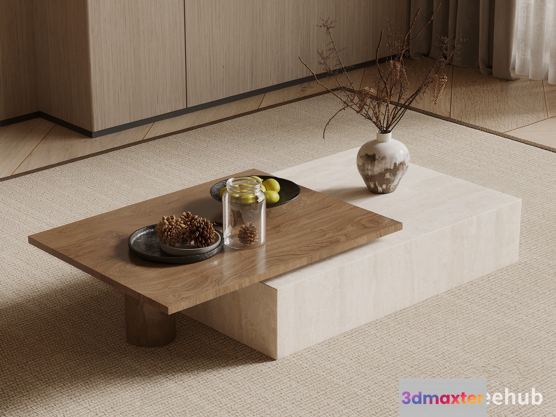 Modern Living Room 3D Model - 19398 - VRAY Render