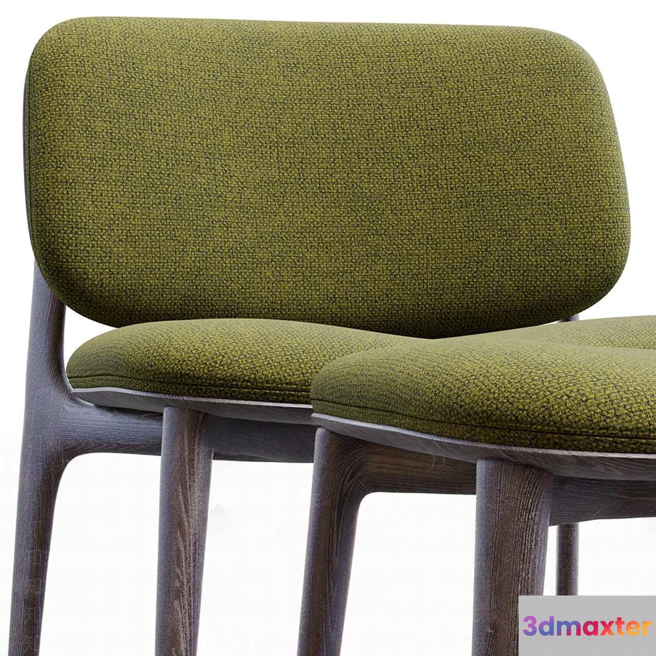 Green Upholstered Chair 3D Model - 23358 - CORONA Render