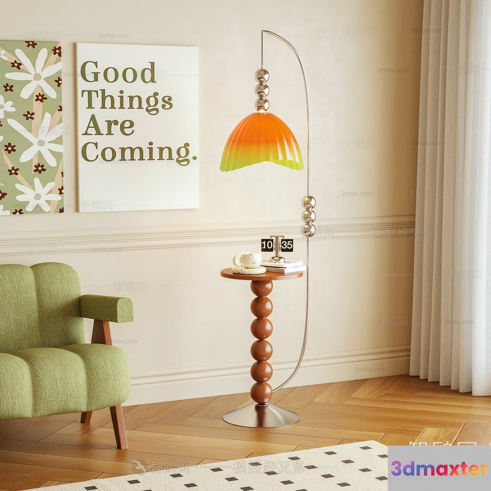 Modern Living Room 3D Model - 7104 - VRAY Render