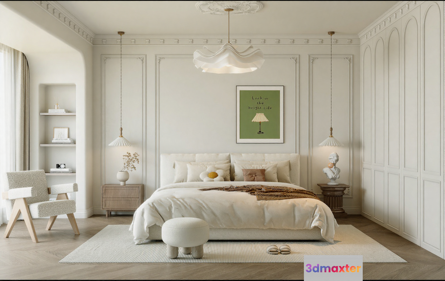 Cozy Bedroom 3D Model - 6649 - CORONA Render