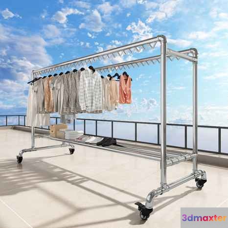A Clothing Rack 3D Model - 1836 - VRAY Render