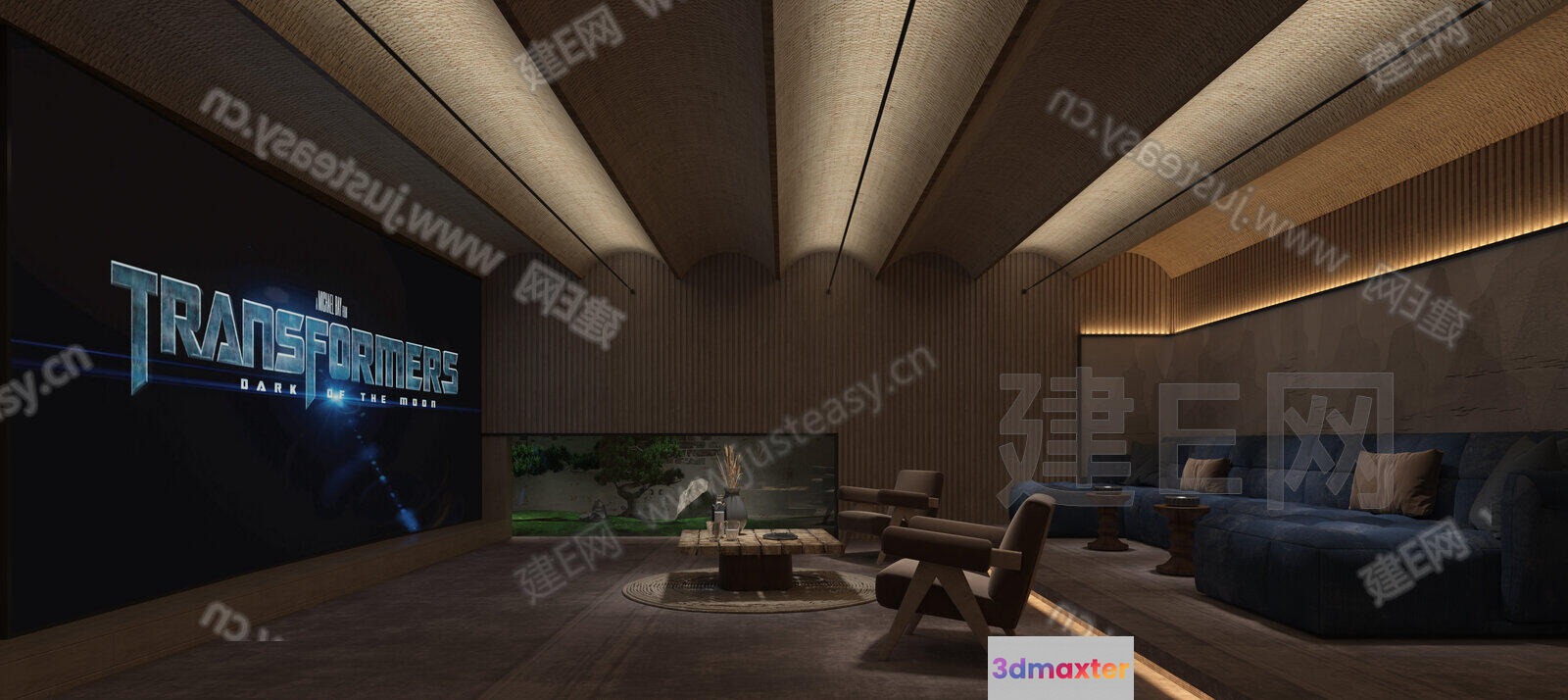Modern Living Room 3D Model - 10779 - VRAY Render