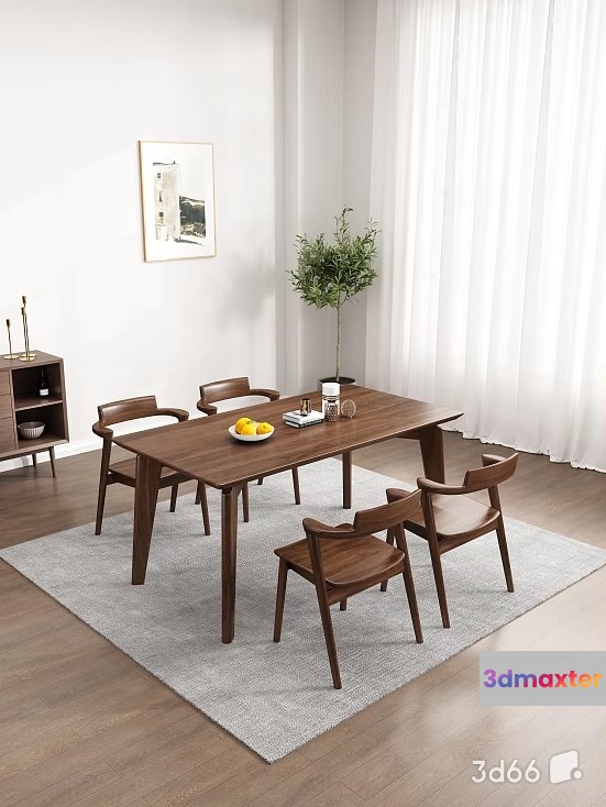 Modern Dining Room 3D Model - 21081 - VRAY Render