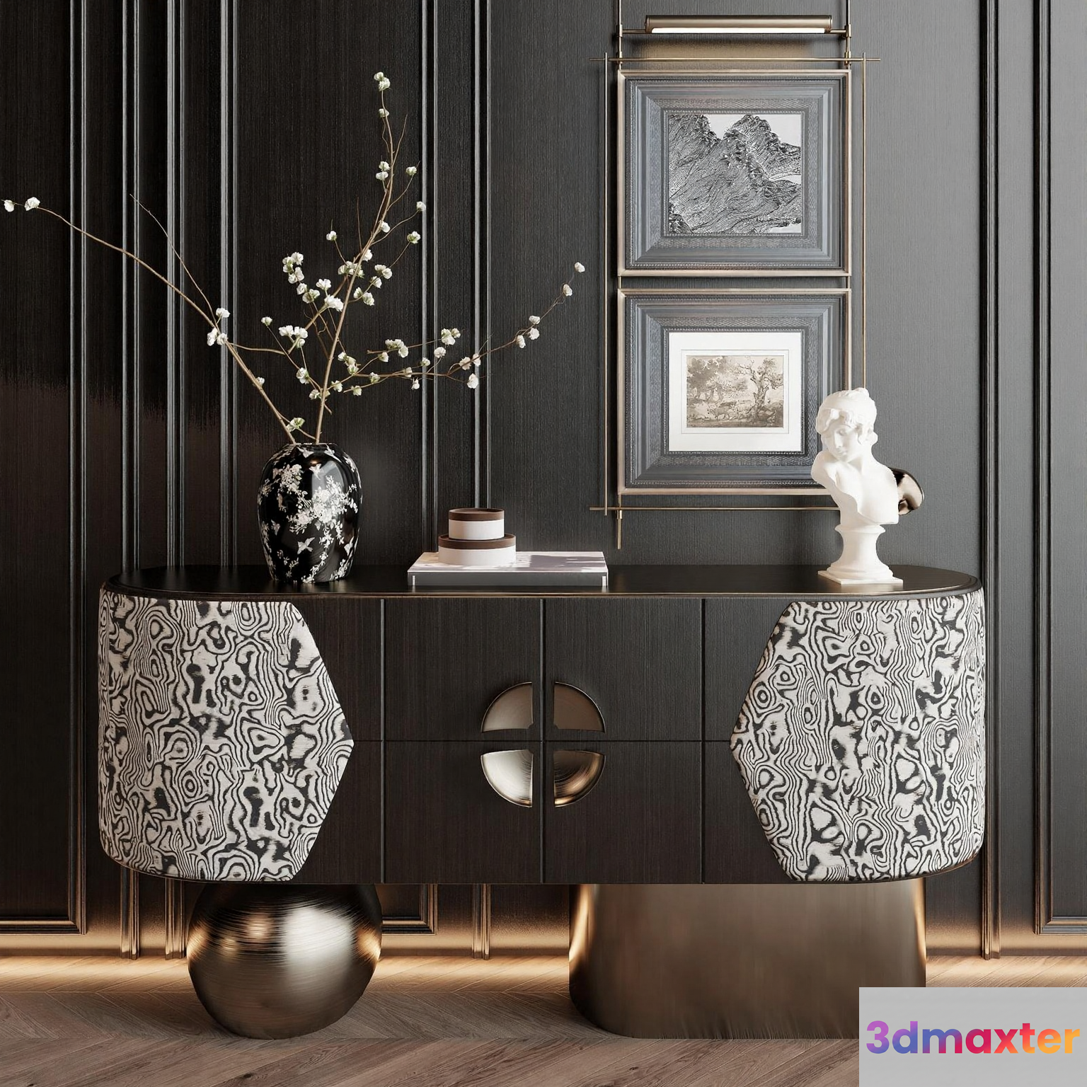 Modern Console Table 3D Model - 17748 - VRAY Render