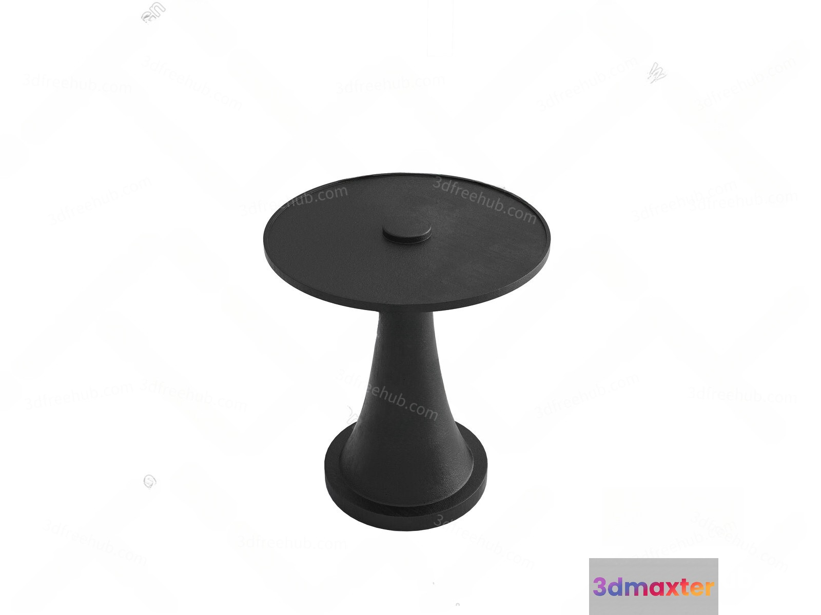 Small Black Table 3D Model - 2545 - VRAY Render