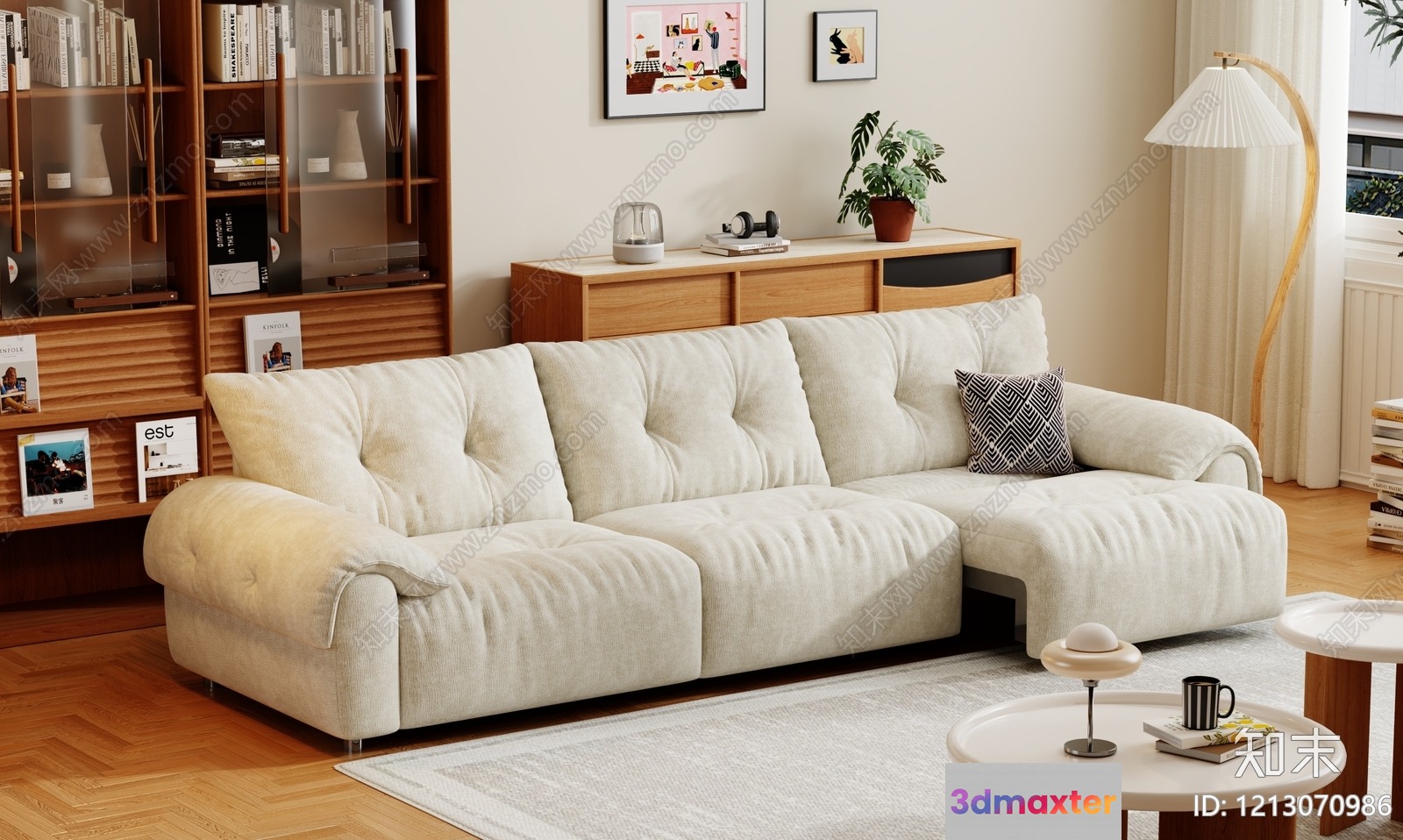 Modern Living Room 3D Model - 3297 - VRAY Render