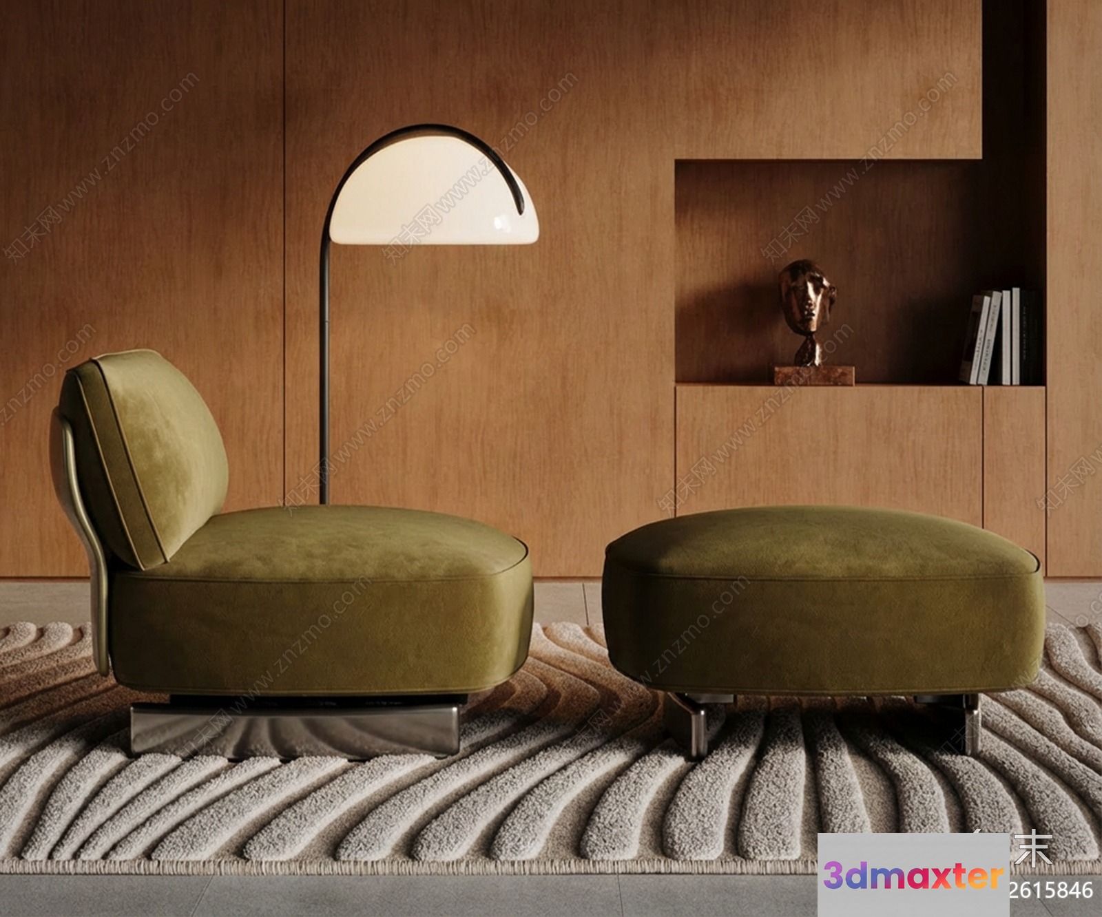 Modern Living Room 3D Model - 9658 - VRAY Render