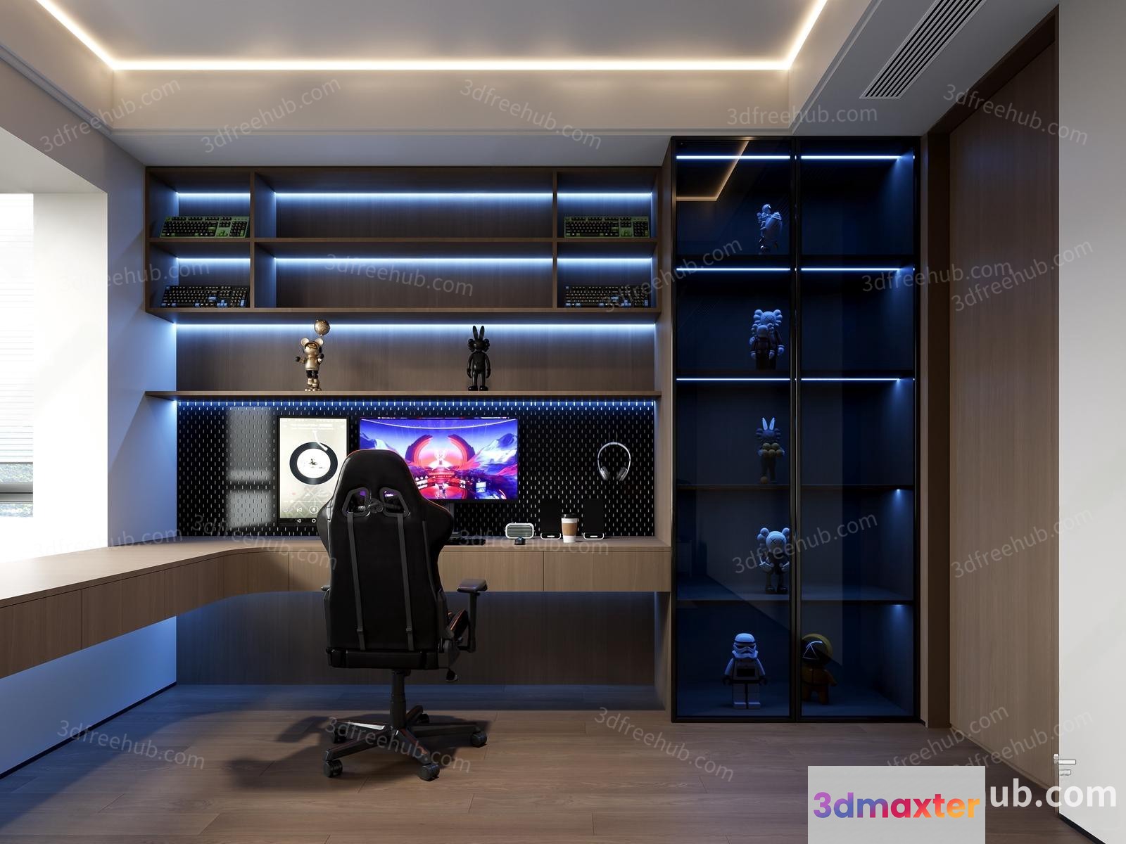 A Modern Office Room 3D Model - 19204 - VRAY Render